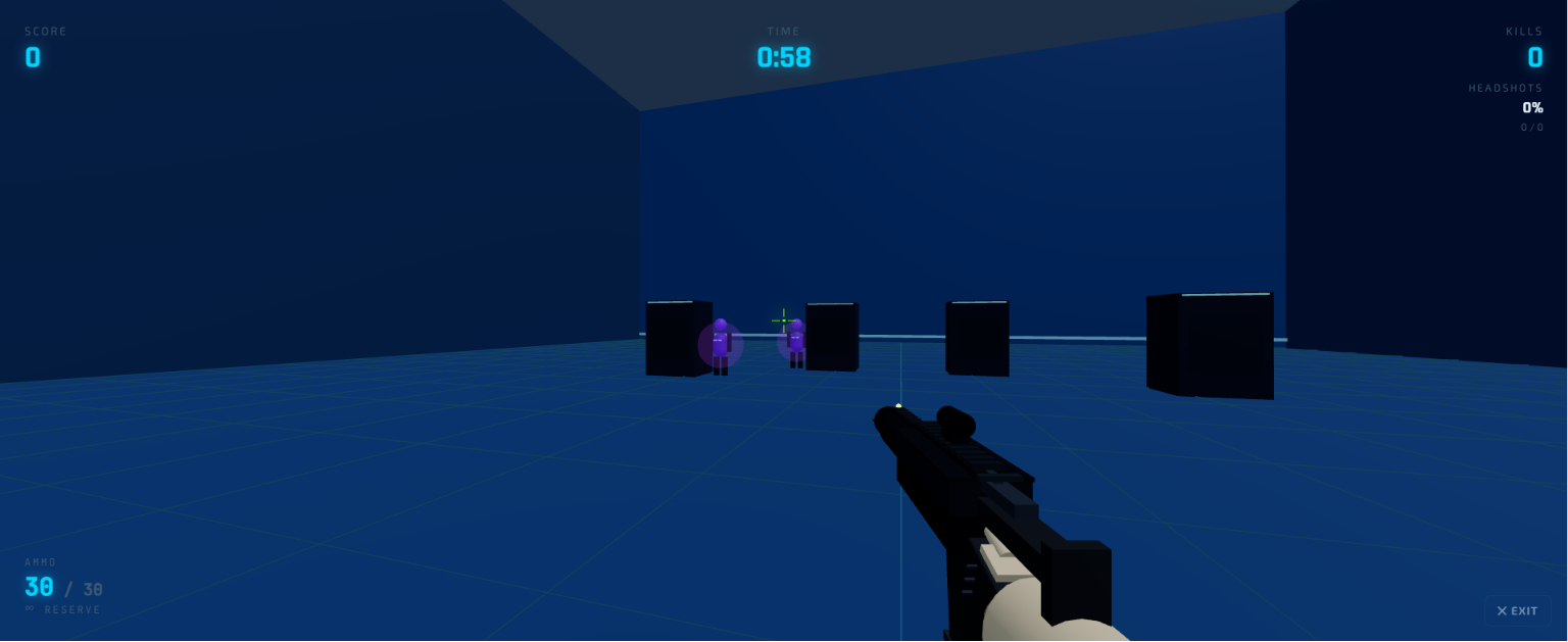 Strafe & Peek 3D — screenshot di gameplay dell'aim trainer gratis online