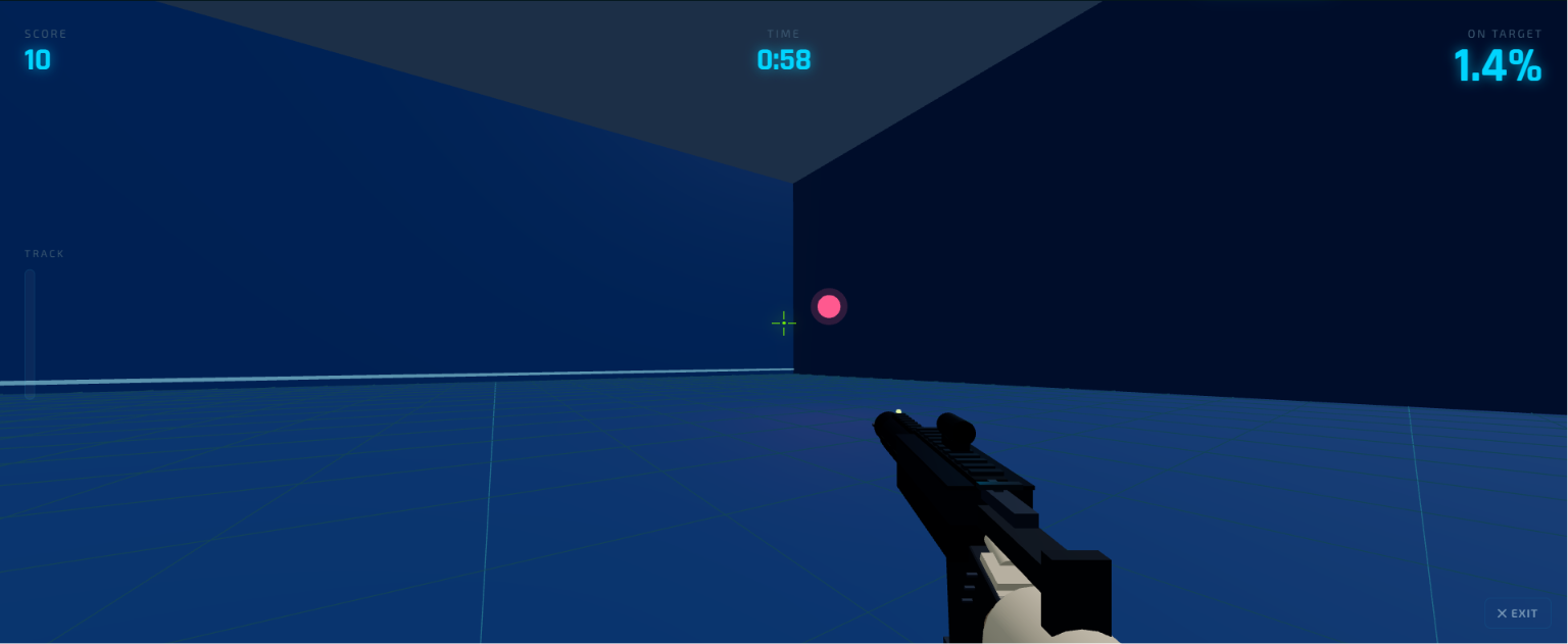 Tracking 3D — gameplay screenshot of the free online aim trainer